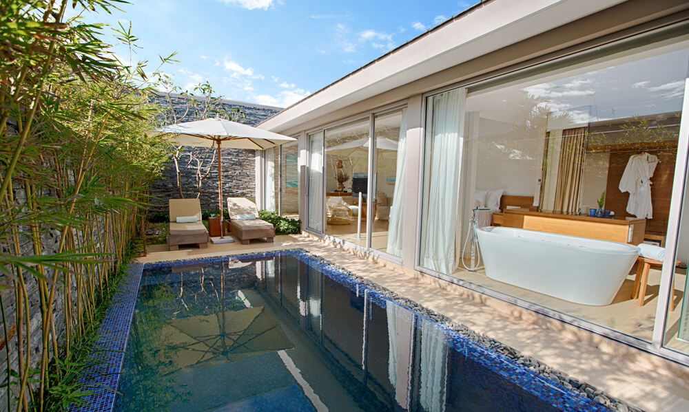 Private pool villa at Naman Retreat