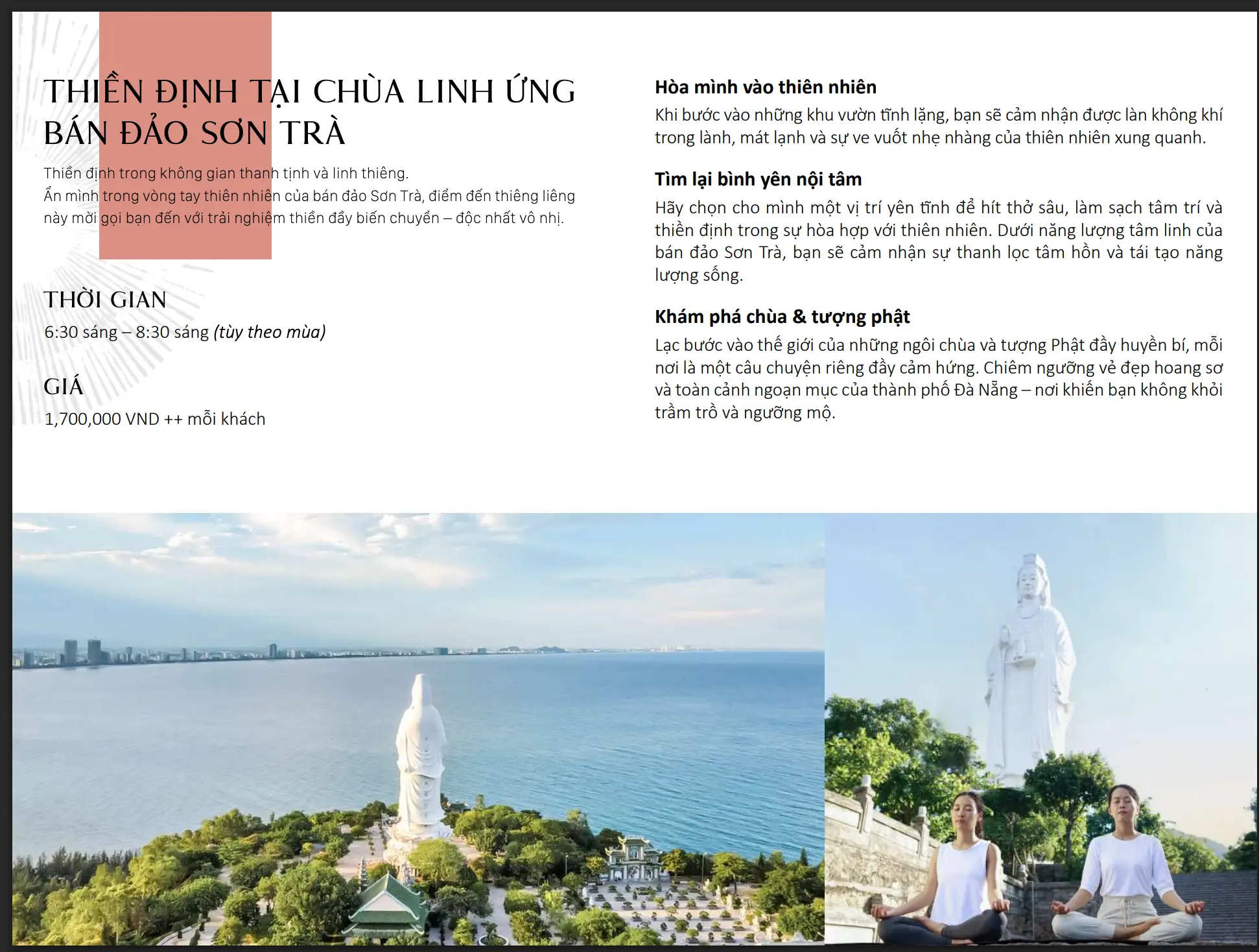Thiền định tại chùa Linh Ứng Bán đảo Sơn Trà