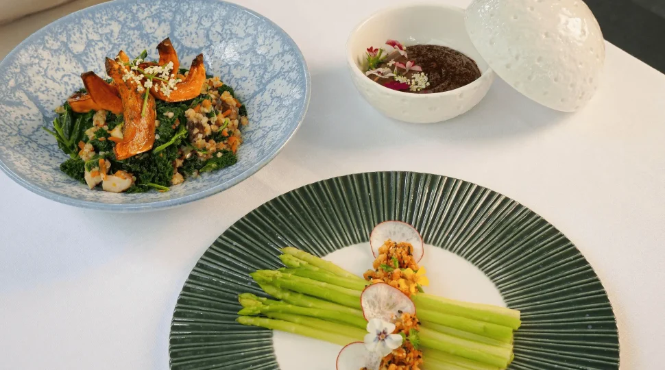 The "Eat Light, Feel Bright" philosophy is clearly demonstrated through plant-based meal plans